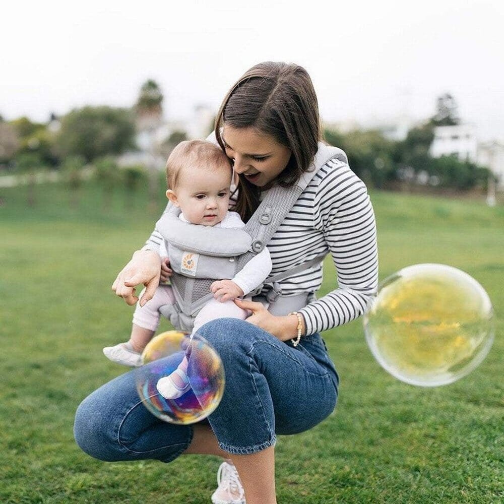 Porte Bebe - BreathBabyBag™ - Gris - Temple bébé