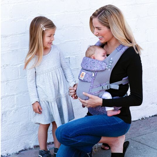 Porte Bebe - BreathBabyBag™ - Mauve Lavande - Temple bébé