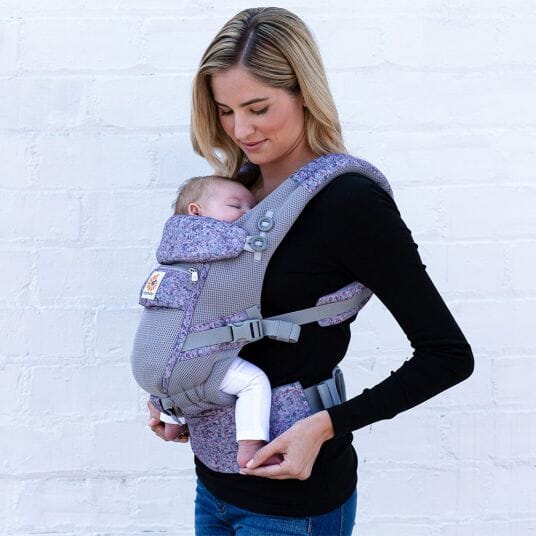 Porte Bebe - BreathBabyBag™ - Mauve Lavande - Temple bébé