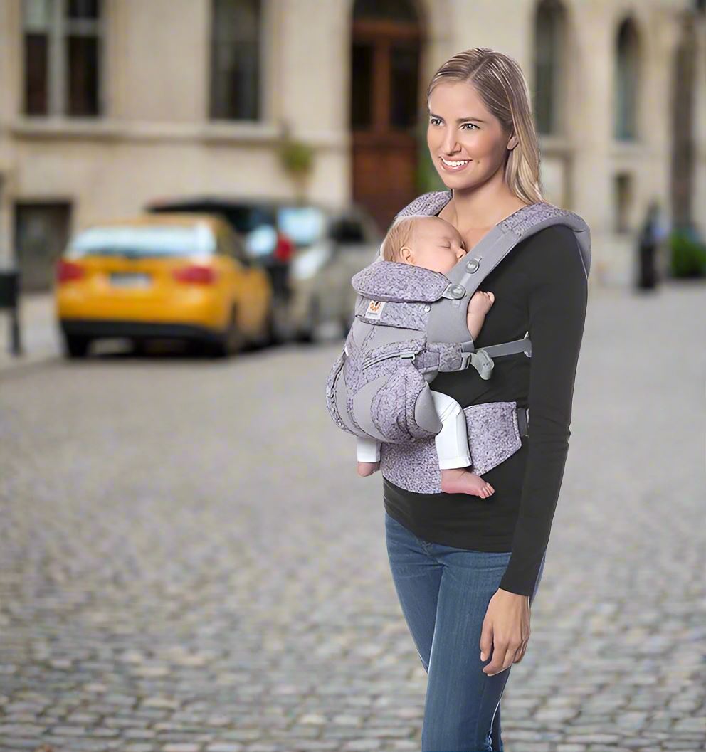 Porte Bebe - BreathBabyBag™ - Mauve Lavande - Temple bébé