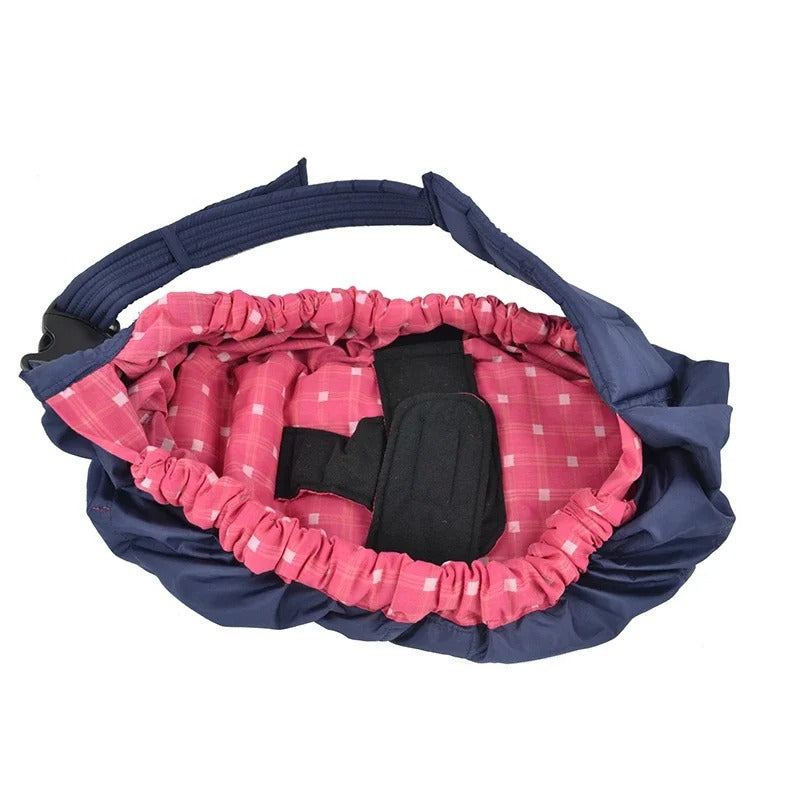 echarpe de portage rose avec carre