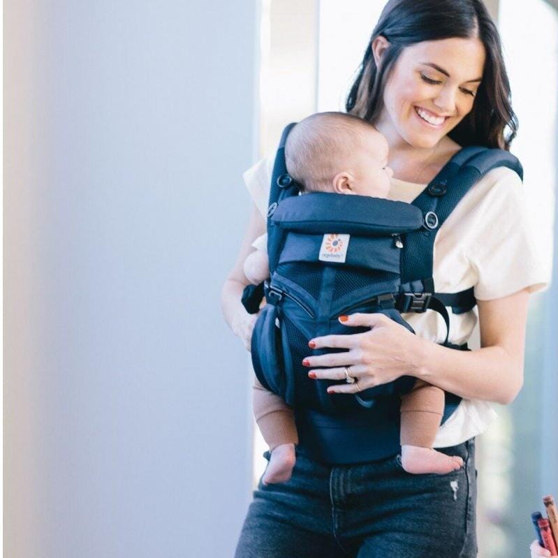 Porte Bebe - BreathBabyBag™ - Bleu Marine - Temple bébé