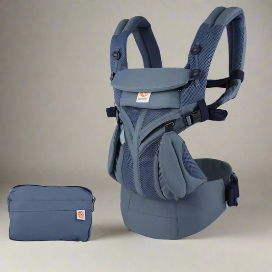 Porte Bebe - BreathBabyBag™ - Bleu Marine - Temple bébé