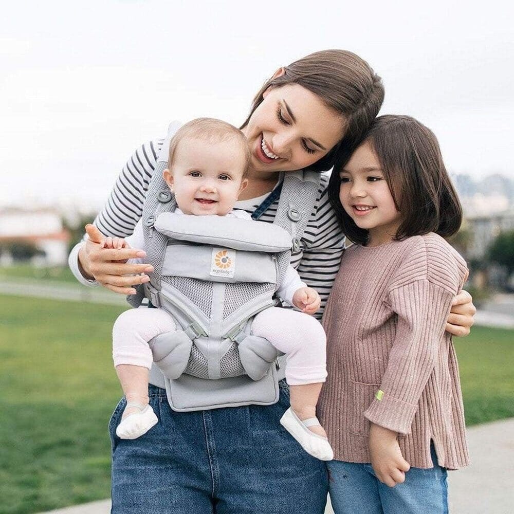 Porte Bebe - BreathBabyBag™ - Gris - Temple bébé