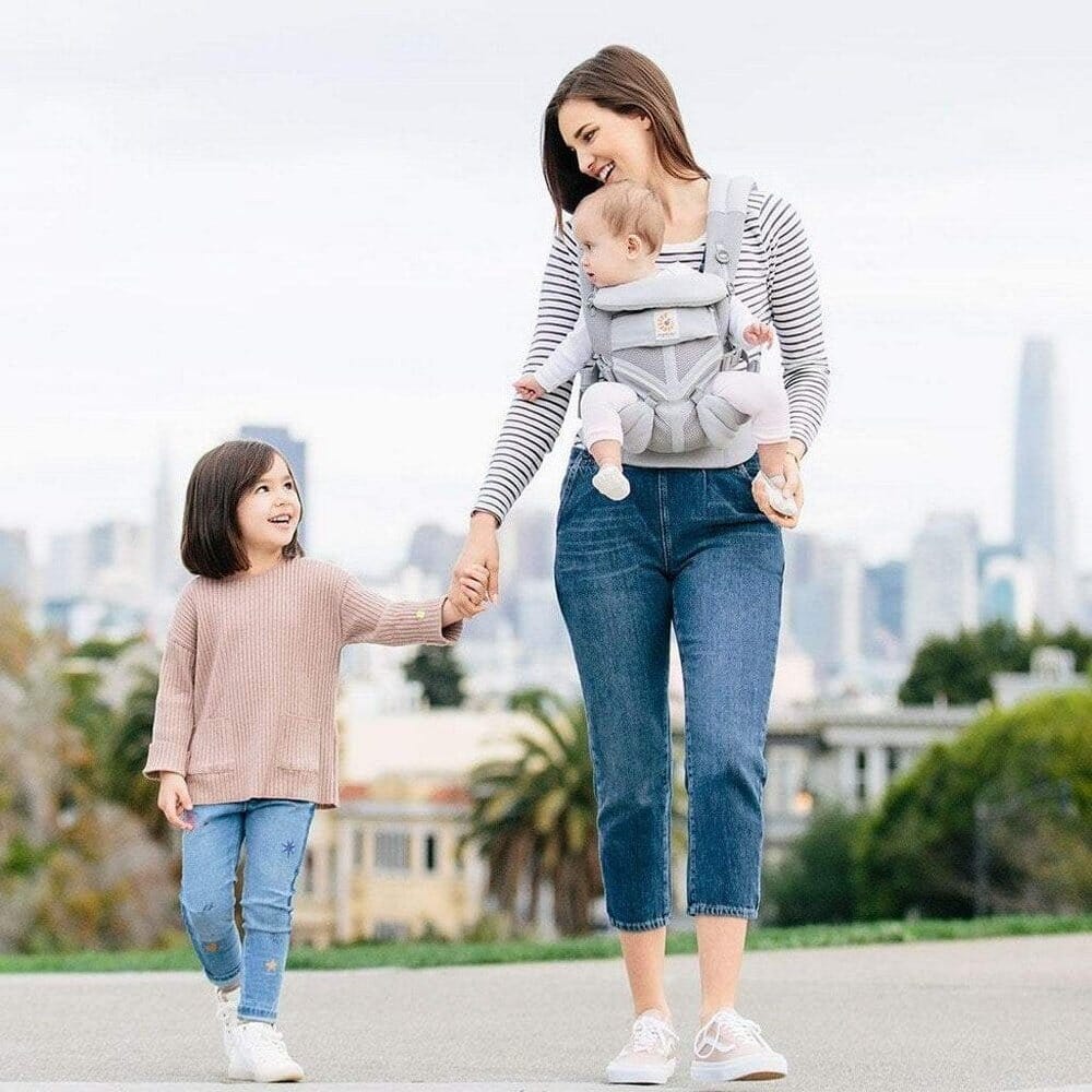 Porte Bebe - BreathBabyBag™ - Gris - Temple bébé