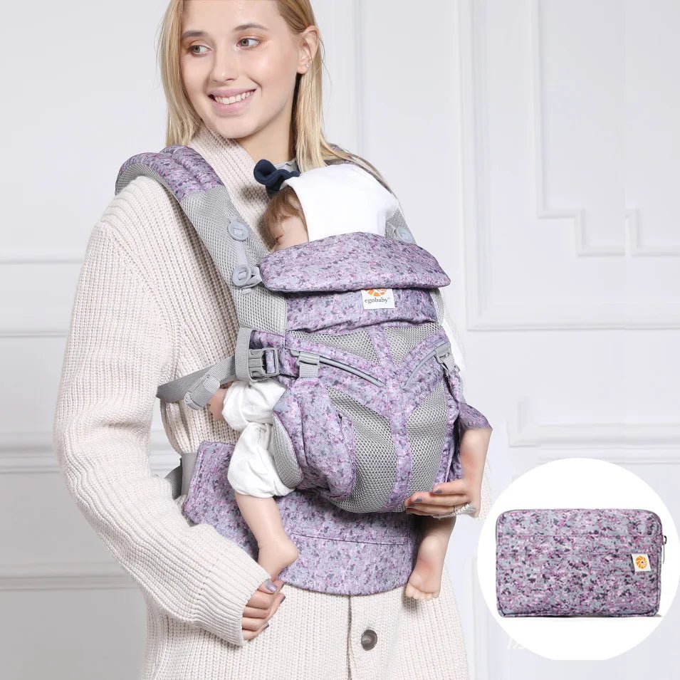 Porte Bebe - BreathBabyBag™ - Mauve Lavande - Temple bébé