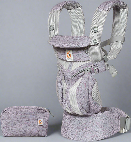 Porte Bebe - BreathBabyBag™ - Mauve Lavande - Temple bébé